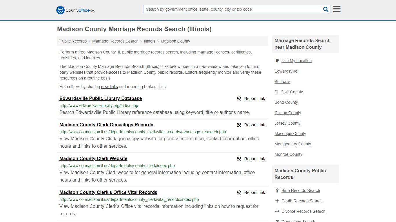 Marriage Records Search - Madison County, IL (Marriage ...